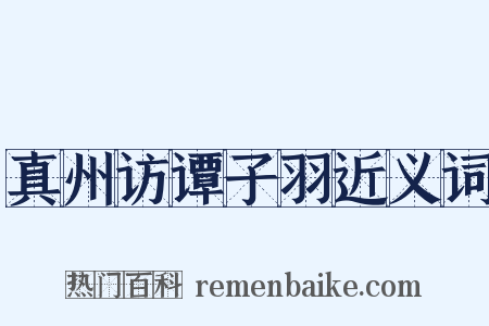 真州访谭子羽近义词是什么意思的图片